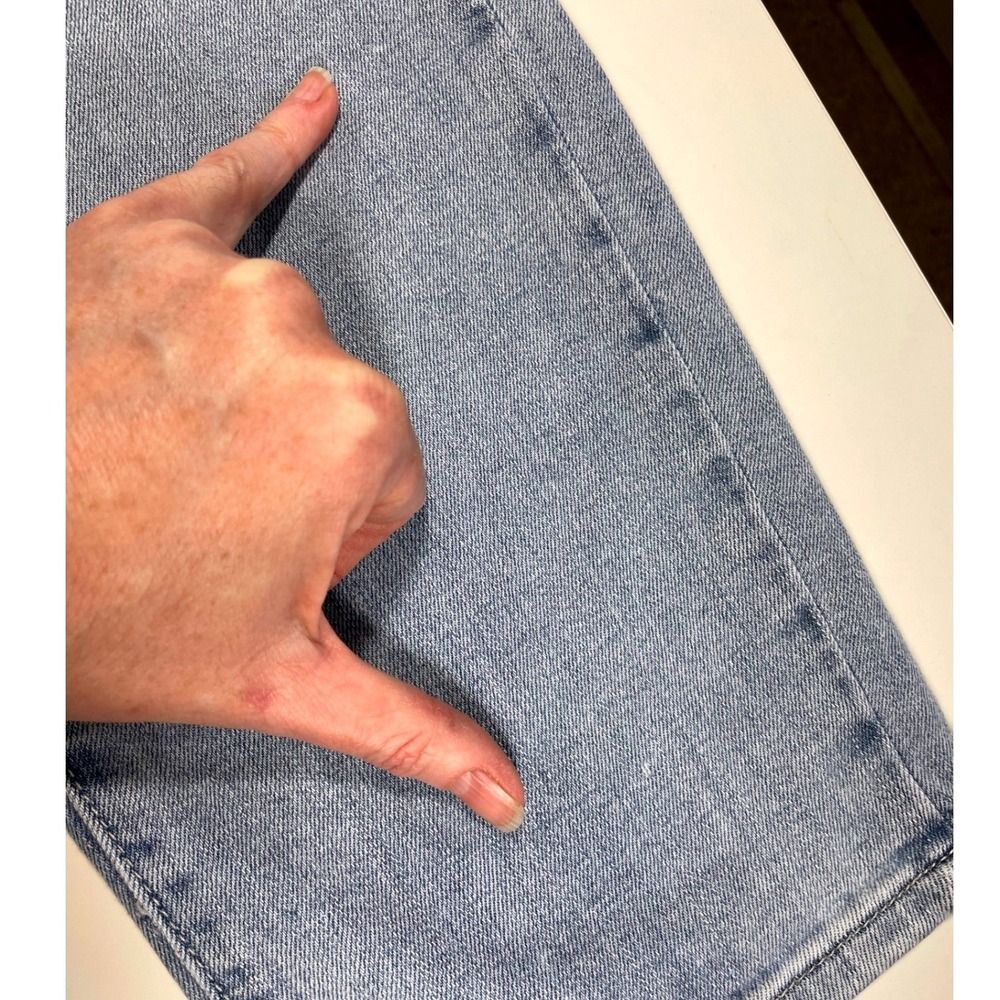 Straight Leg Crop Jeans W/14 Light Blue Wash Talbots KH5741 - Picture 15 of 15